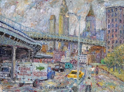 Armondo Dellasanta - Heading to the Fulton Fish Market, circa 1960, 12x16