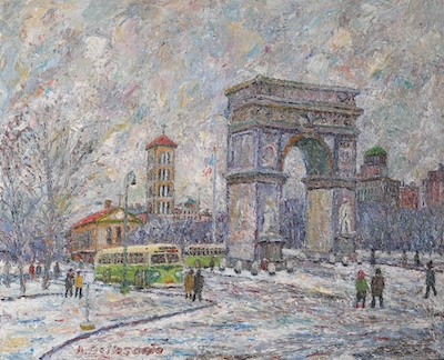 Armondo Dellasanta - Washington Square, circa 1960, 20x24
