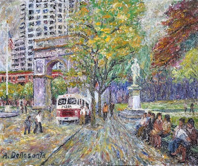 Armondo Dellasanta - Garibaldi, Washington Square, circa 1960, 20x24