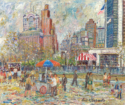 Armondo Dellasanta - Battery Park, Sabrett's, circa 1960, 20x24