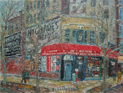 Armondo Dellasanta - Avignone Pharmacy, circa 1960, 12x16
