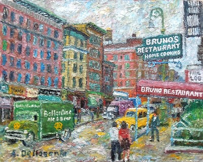 Armondo Dellasanta - Bruno's Restaurant, circa 1960, 12x15