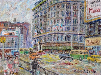 Armondo Dellasanta - Herald Square, circa 1960, 12x16