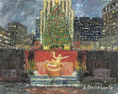 Armondo Dellasanta - Rockefeller Center at Night, circa 1960, 8x10