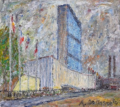 Armondo Dellasanta - United Nations, circa 1960, 9x10