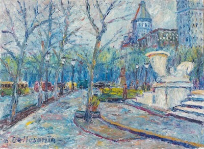 Armondo Dellasanta - Plaza Park Urn, circa 1960, 12x16