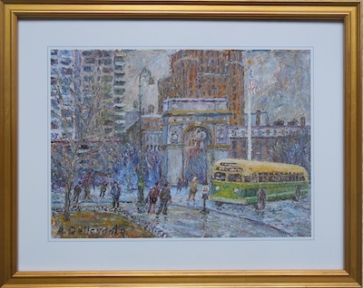 Armondo Dellasanta - Washington Square with Bus