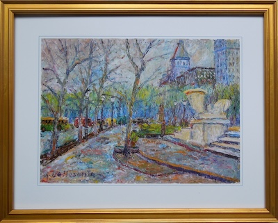 Armondo Dellasanta - Plaza Park with Urn
