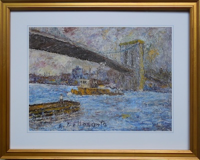 Armondo Dellasanta - Brooklyn Bridge, Tug Boat