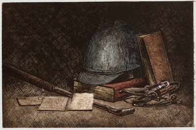 Manocchia - Equine Still Life, Color Etching